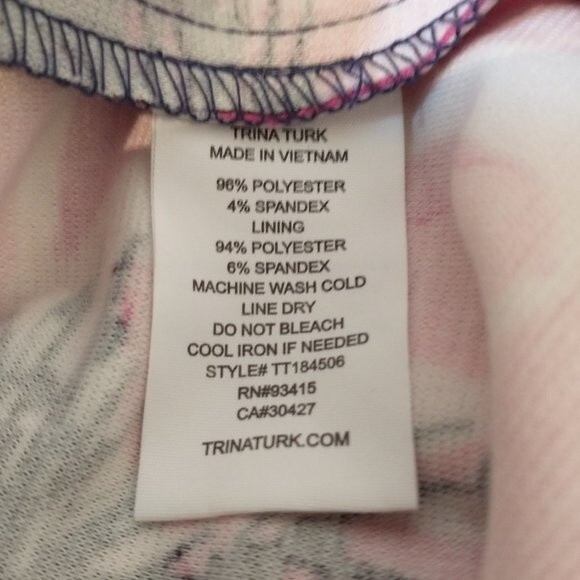 Trina Turk Marcia Fit and Flare Dress Size 8 Floral Pockets Colorful Girly - Picture 7 of 8